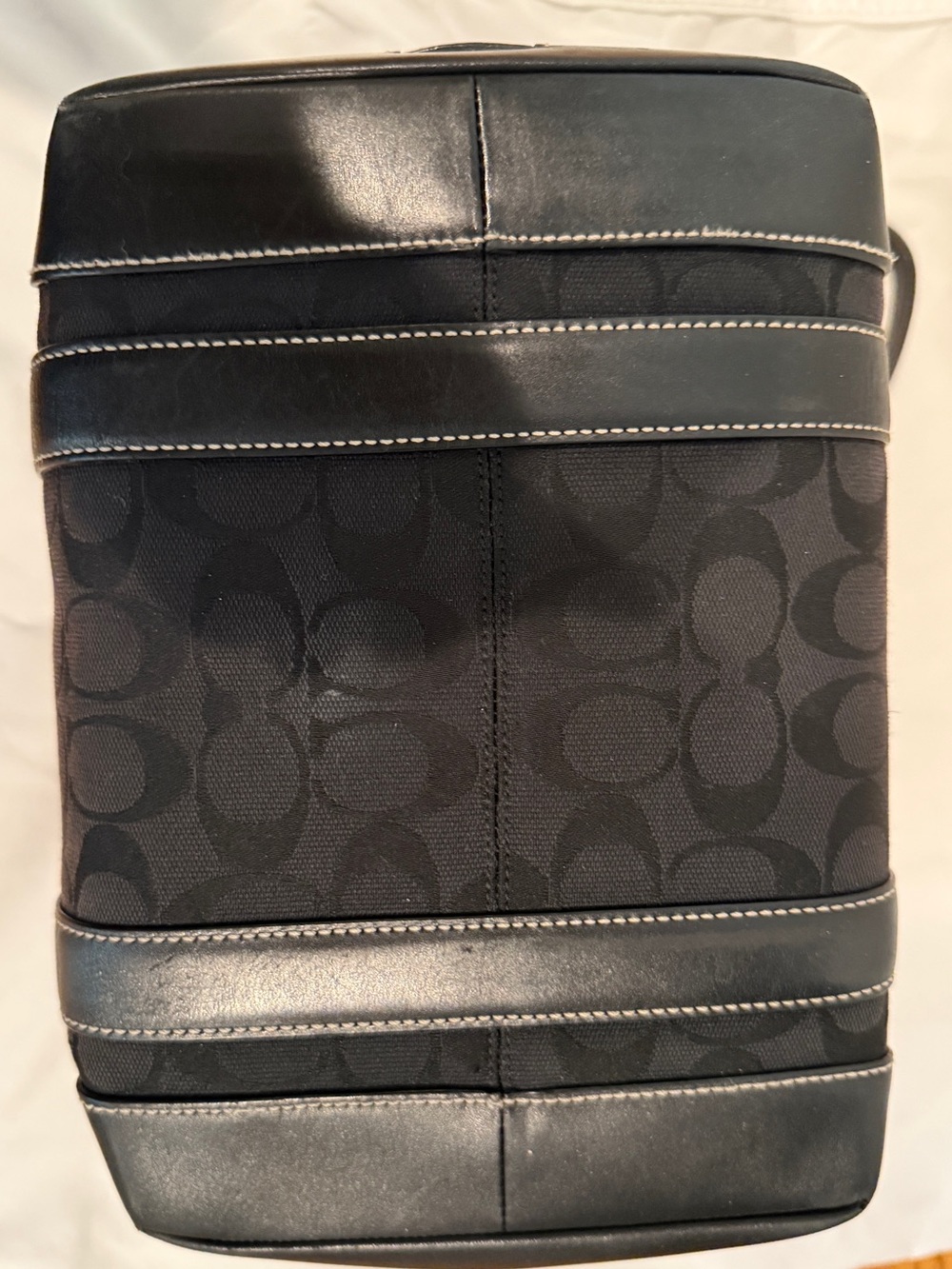 Coach Signature Canvas Buckle Tote in Dark Brown, Black, Y2K era bag - Picture 8 of 15